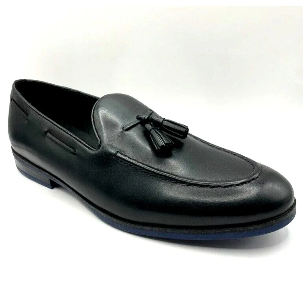 Clarks Citi Stride Slip On Loafer Men's Size US 9M Black Leather Shoes NWOB
